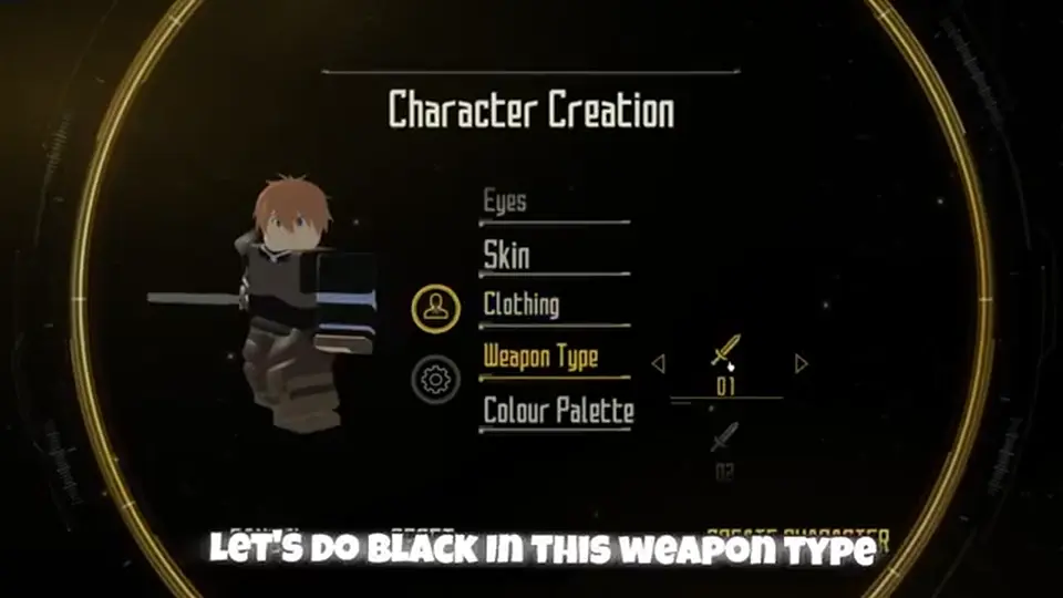 Character-create weapon type picker before spawn